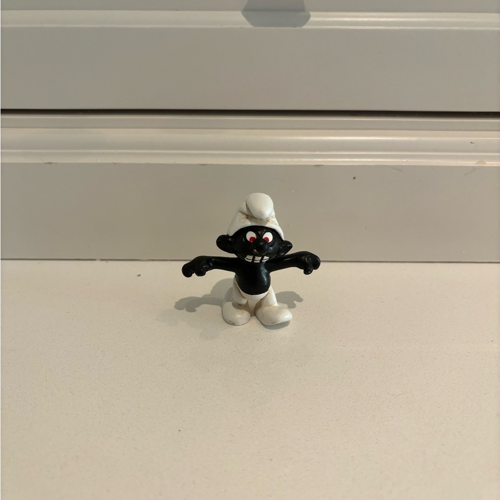RARE Vintage Black Angry Smurf